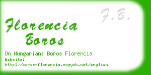 florencia boros business card
